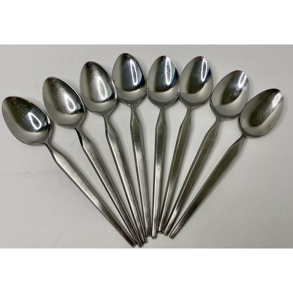 Stanley Roberts RAVENNA Soup Spoons Stainless SRI Flatware Lot Of 8